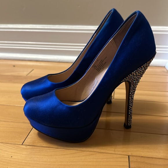 prom shoes steve madden blue crystals - Picture 2 of 5